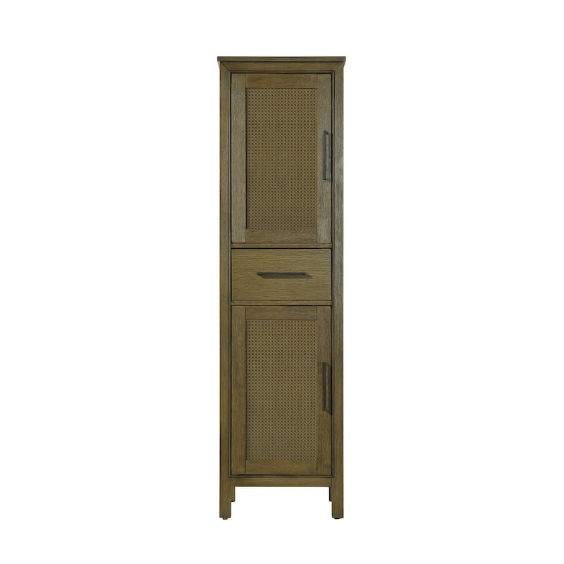 Winslow 16-28 Inch Bath Storage Cabinet - Hazel Oak - 20"