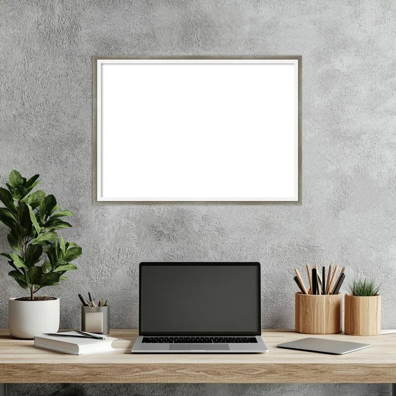 Amanti Art Lucie Black Framed Dry Erase Magnetic Board