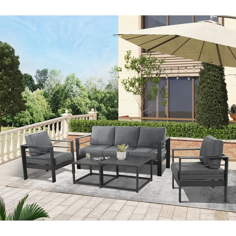 Royalcraft 5 pcs Aluminum Outdoor Patio Conversation Set