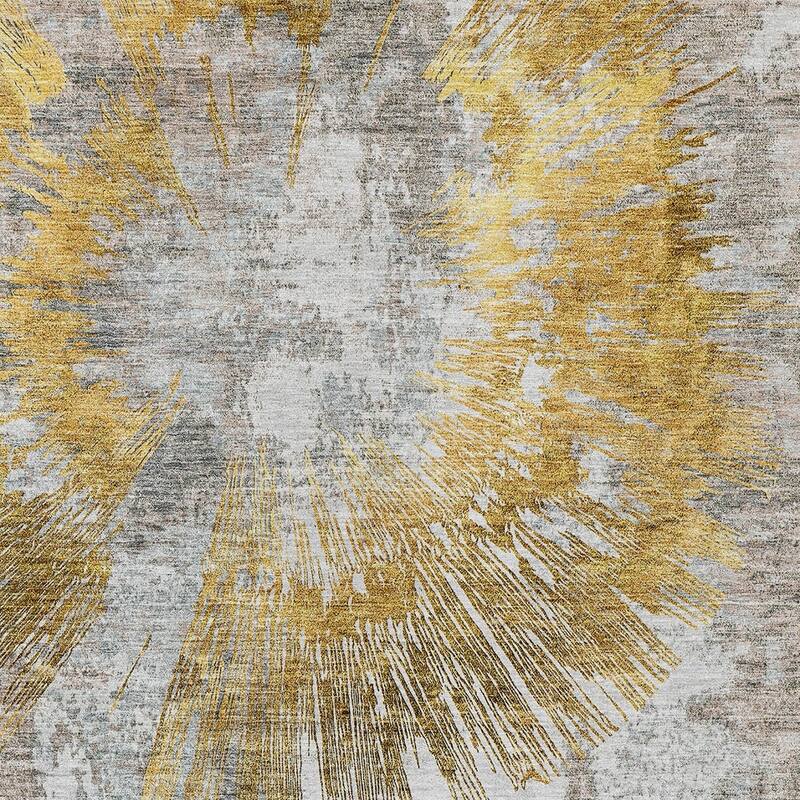 HomeRoots Abstract Transitional Rectangle Outdoor Rug