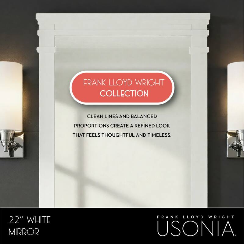 Frank Lloyd Wright USONIA® Harmony 22-inch Wood Mirror - 22 in