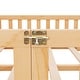 preview thumbnail 8 of 7, Queen Size Floor Bed with Door & Fence, Wooden Montessori Bed for Kids