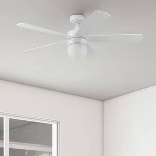 52" Prominence Home Ardrey Kell Modern Indoor LED Ceiling Fan with Light, Remote Control, Dual Mounting, Dual Finish Blades