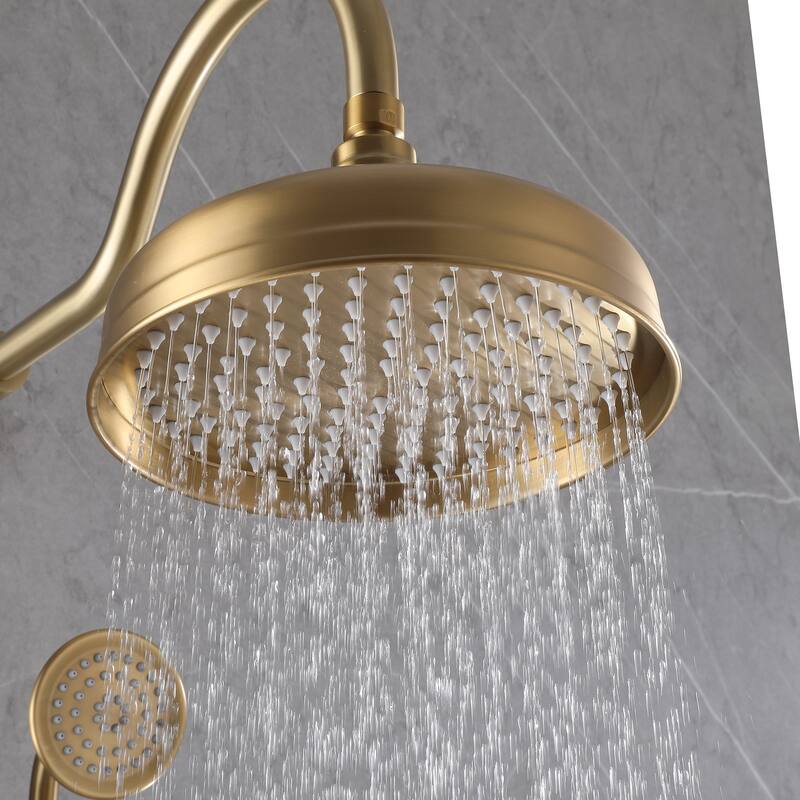 Matte Black Rain Showerhead Shower System with Valve