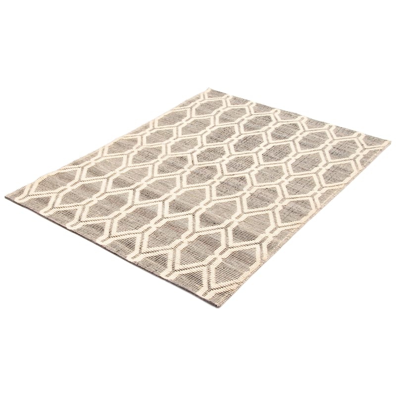 ECARPETGALLERY Braid weave Sienna Grey Wool Rug - 5'4 x 7'5