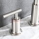 preview thumbnail 25 of 26, 3 Holes Bathroom Sink Faucet With Drain Assembly 8 Inch Widespread Bathroom Faucets 2 Handle Modern Lavatory Basin Vanity Taps