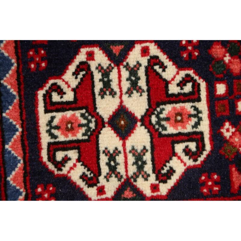 Vegetable Dye Tribal Abadeh Nafar Persian Area Rug Wool Handmade - 3'4" x 4'10"