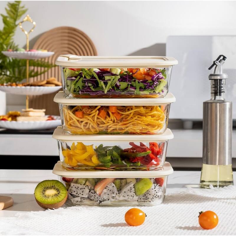 Glass Food Storage Containers with Glass Lids