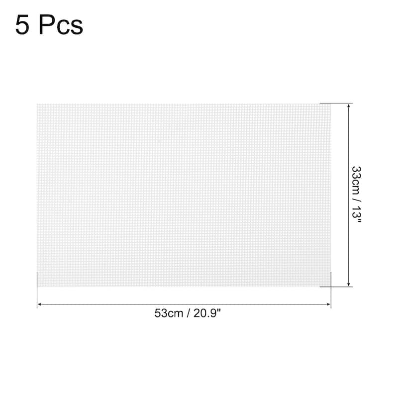5 Pcs 13 x 20.9" Silicone Dehydrator Sheets Fruit Dryer Mesh Mat, White - White