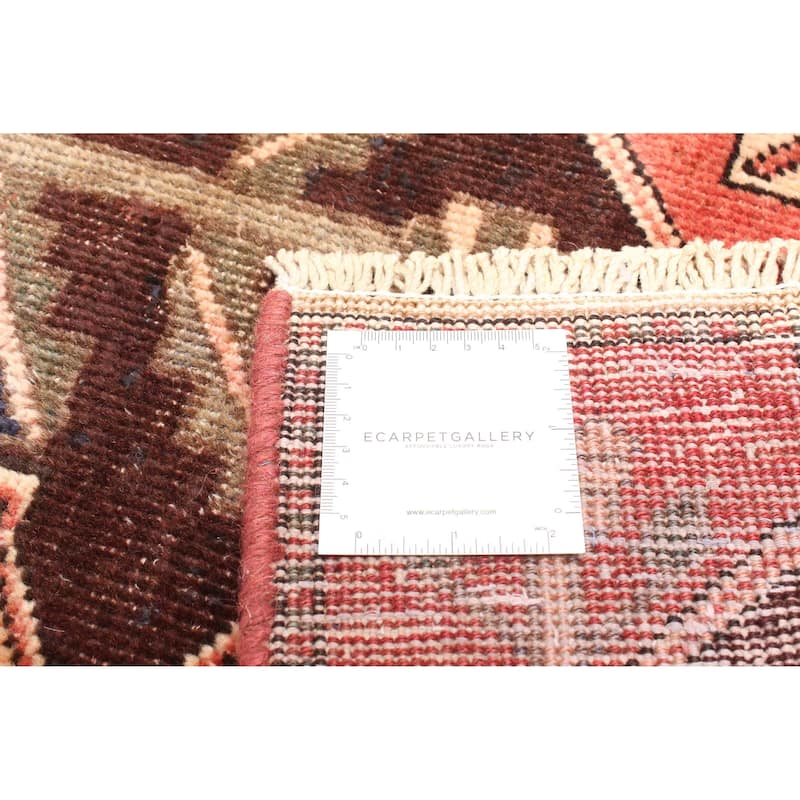 ECARPETGALLERY Hand-knotted Kayseri Vintage Red Wool Rug - 3'5 x 8'8