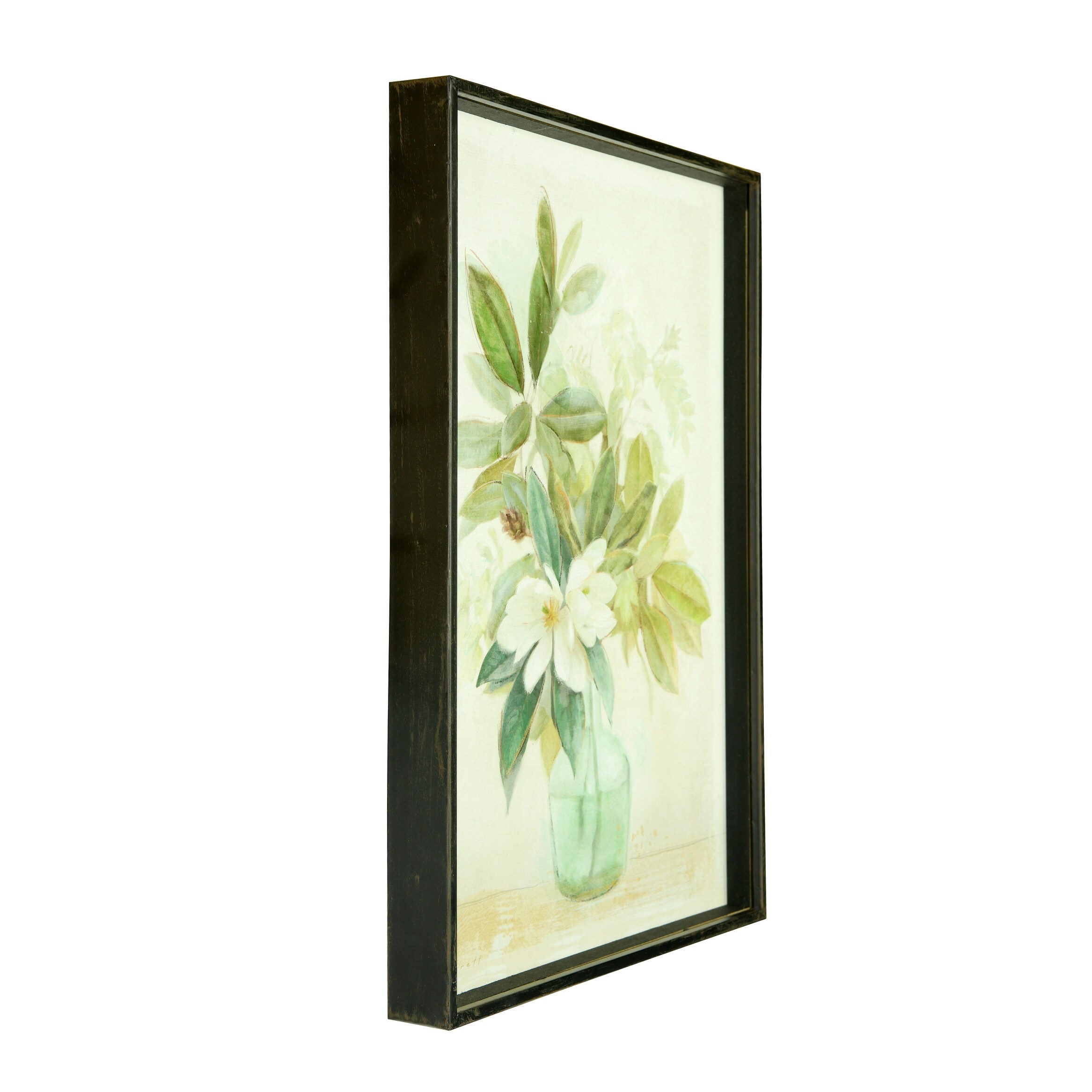 Shop Potted Palm Flowers In Vase Wall Decor In Metal Shadowbox