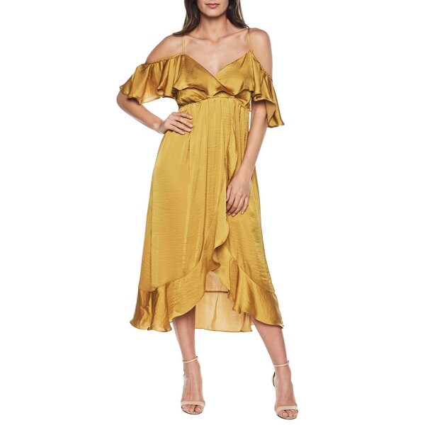 bardot bea wrap dress