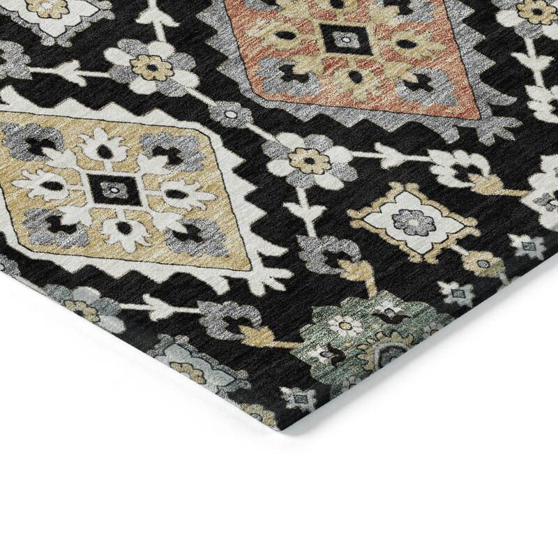 Machine Washable Indoor/Outdoor Boho Global Chantille Rug