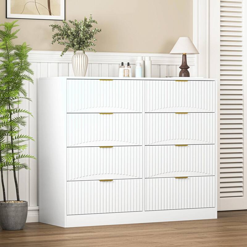 47.2" Modern 8-Drawer Wooden Dresser for Bedroom