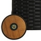 preview thumbnail 6 of 6, vidaXL Patio Storage Box Black 47.2"x25.6"x24" Poly Rattan