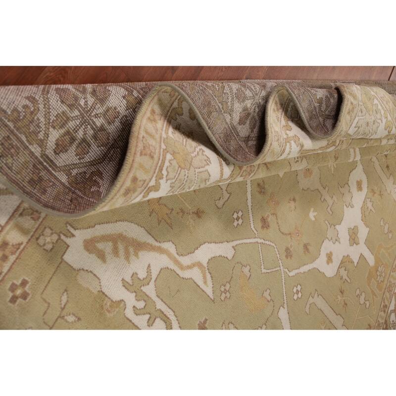 Oushak Indian Area Rug Handmade Transitional Wool Carpet - 9'0" x 11'10"