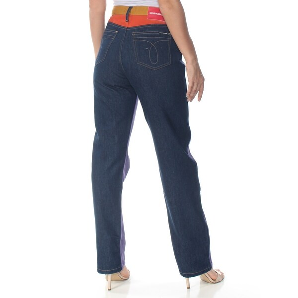 purple straight leg jeans