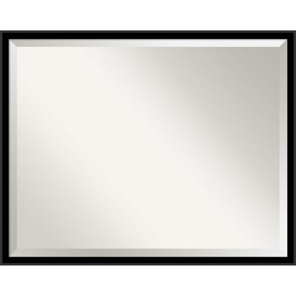 Incline Beveled Wood Framed Bathroom Vanity Wall Mirror