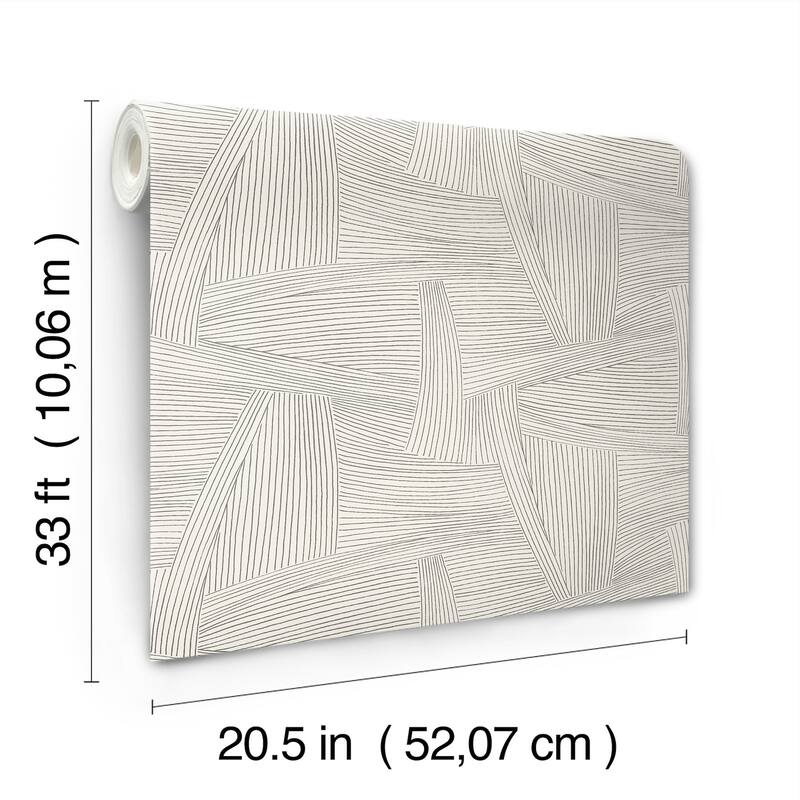 A-Street Prints Reid Grey Woven Geometric Wallpaper