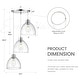 preview thumbnail 4 of 7, 3-Light Cluster Pendant Light, Pendant Light, Blue/Clear Glass