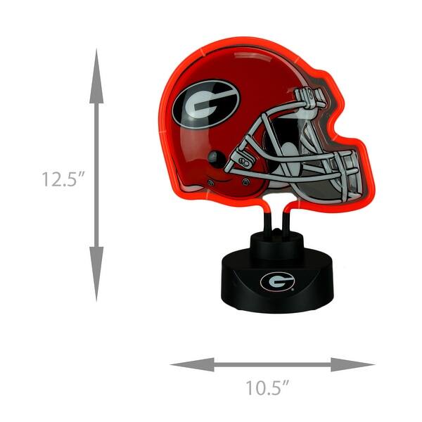 Shop University Of Georgia Bulldogs Football Helmet Neon Tabletop