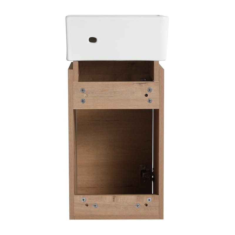 Bathroom Vanity With Sink In 12 Inch, Floating Bathroom Vanity With Soft Close Door