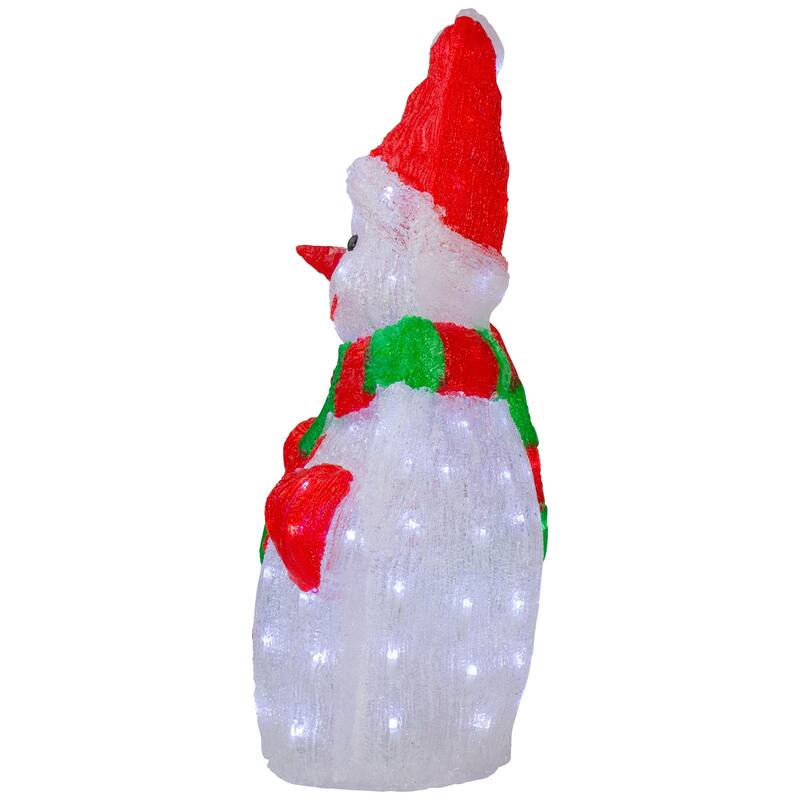 25" Lighted Commercial Grade Acrylic Christmas Snowman Display Decoration