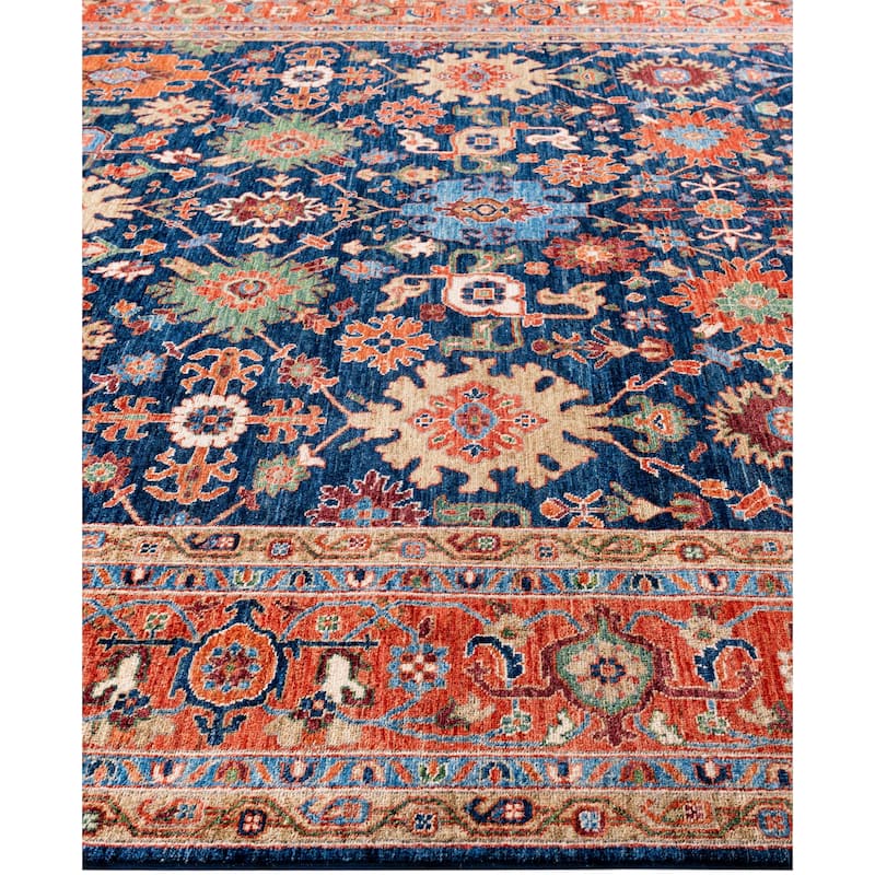 Serapi One-of-a-Kind Hand-Knotted Area Rug - Blue - 8' 0" x 9' 10"
