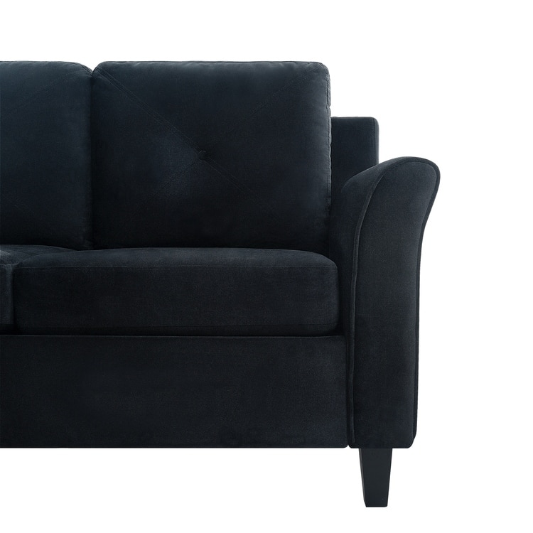 Premium Genuine Leather Loveseat with Deep Plush Seating and Goose Feather Cushions for Ultimate Comfort