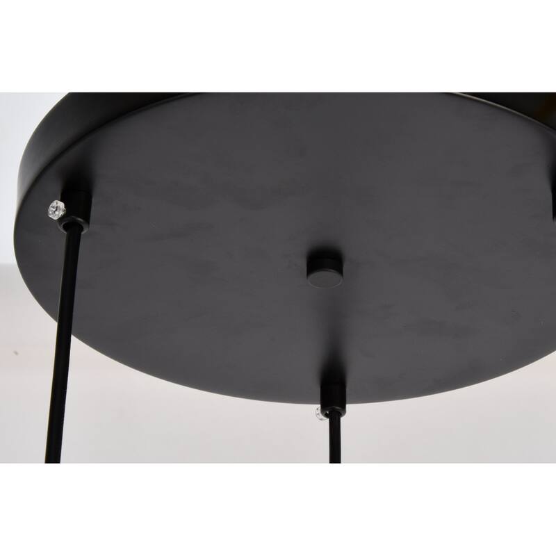 Elegant Lighting Sayer 3 Light 16" Wide Pendant with Aluminum Shades