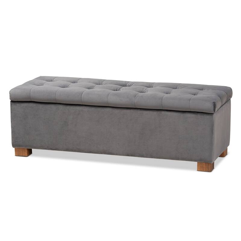 Carson Carrington Bahult Upholstered Grid-tufted Storage Ottoman Bench