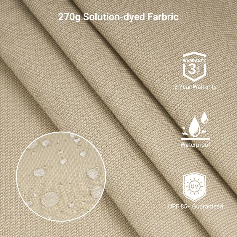 BONOSUKI 10x10FT Cantilever Patio Umbrella Infinite Angle Adjustment