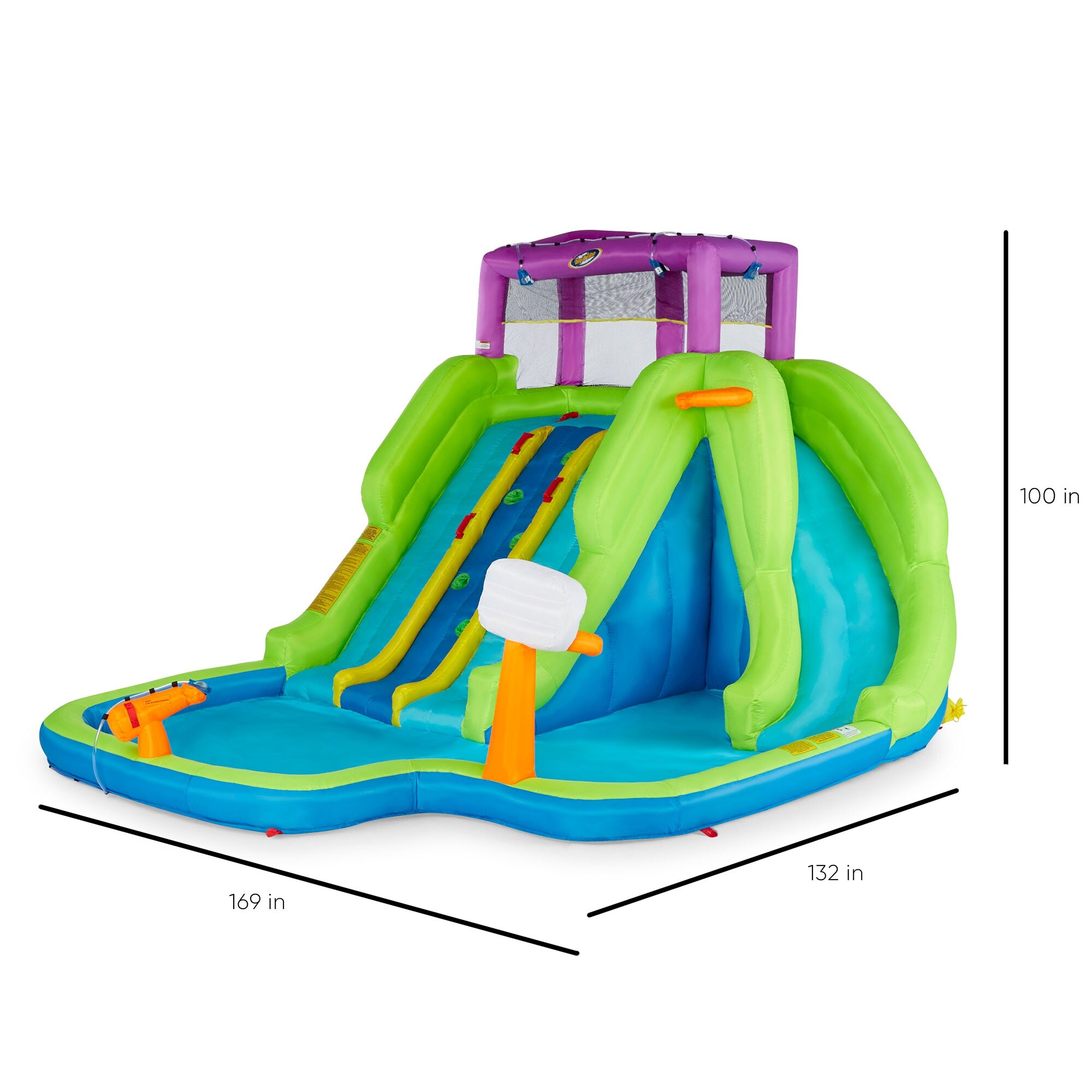 Kahuna 90808 mega blast inflatable backyard kids store pool and slide water park