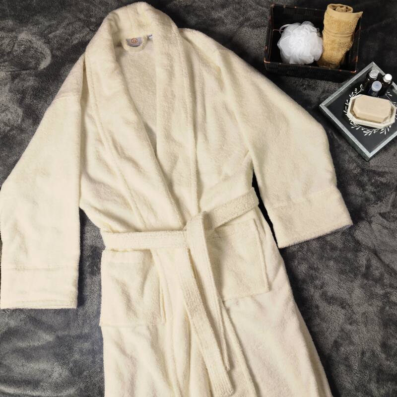 Superior Unisex Turkish Cotton Ultra-Soft Absorbent Long Bathrobe