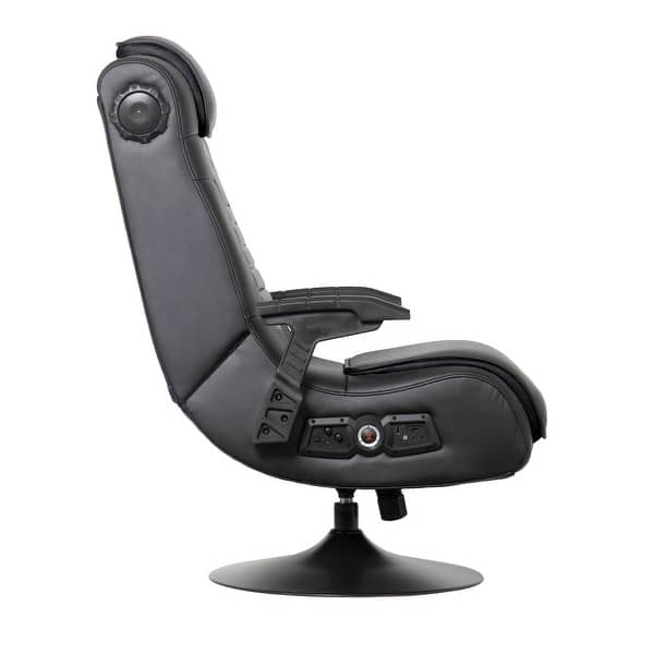 X Rocker Pro Series+ 2.1 Dual Vibrating Black Leather Foldable Video Gaming Chair with Pedestal Base and Headrest - Bed Bath & Beyond - 32202229 X Rocker Pro Series+ 2.1 Dual Vibrating Black Leather Foldable Video Gaming Chair with Pedestal Base and Headrest - Bed Bath & Beyond - 32202229