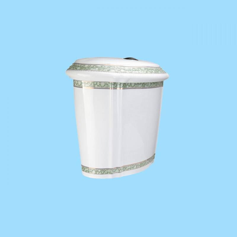 Green and Gold Toilet Tank for Item 12816 Renovators Supply