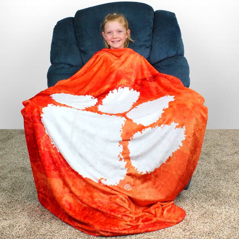 Clemson Tigers Sublimated Soft Throw Blanket