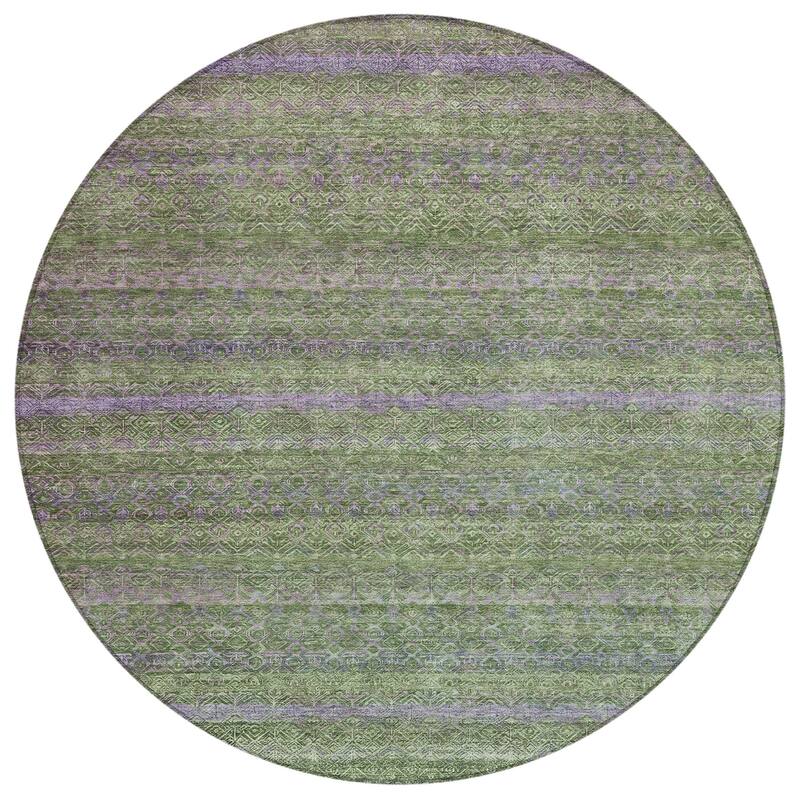 HomeRoots Striped Transitional Rectangle Outdoor Rug