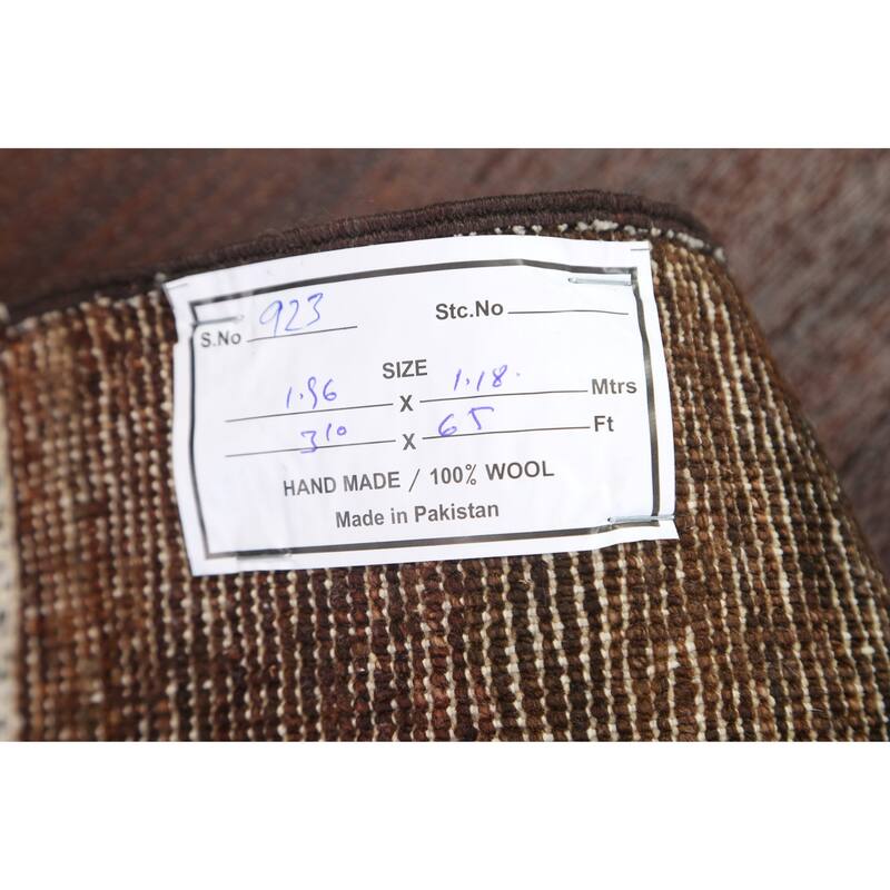 Geometric Gabbeh Kashkoli Oriental Area Rug Wool Hand-knotted Carpet - 3'10" x 6'5"