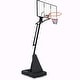 preview thumbnail 1 of 13, Portable Adjustable Basketball Hoop with Shatterproof Backboard Black + White