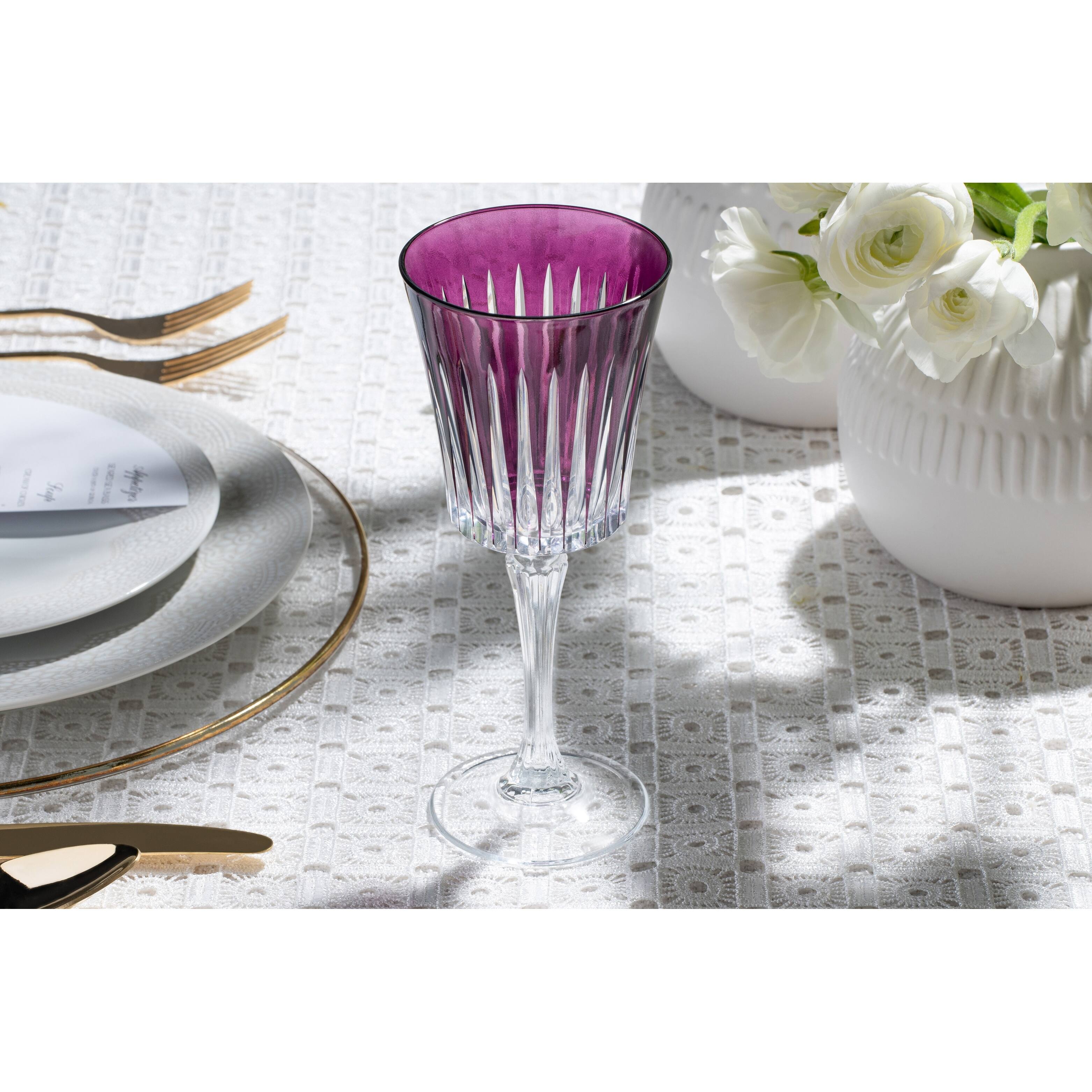Majestic Gifts European Glass Water / Wine GobletAmethystSet/6 10