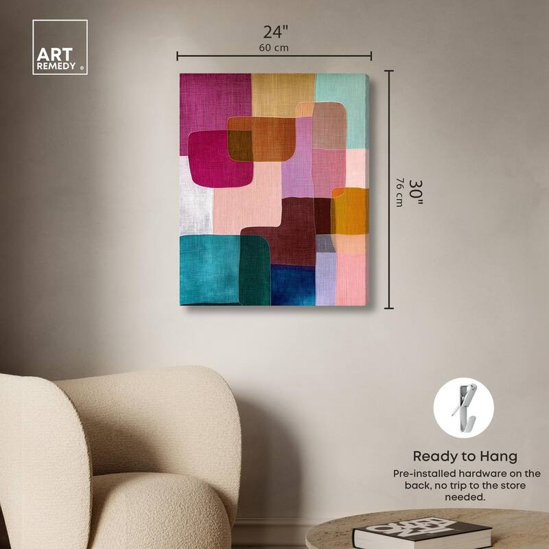 Color Block Cadence III Canvas by Art Remedy, Gallery Wrapped