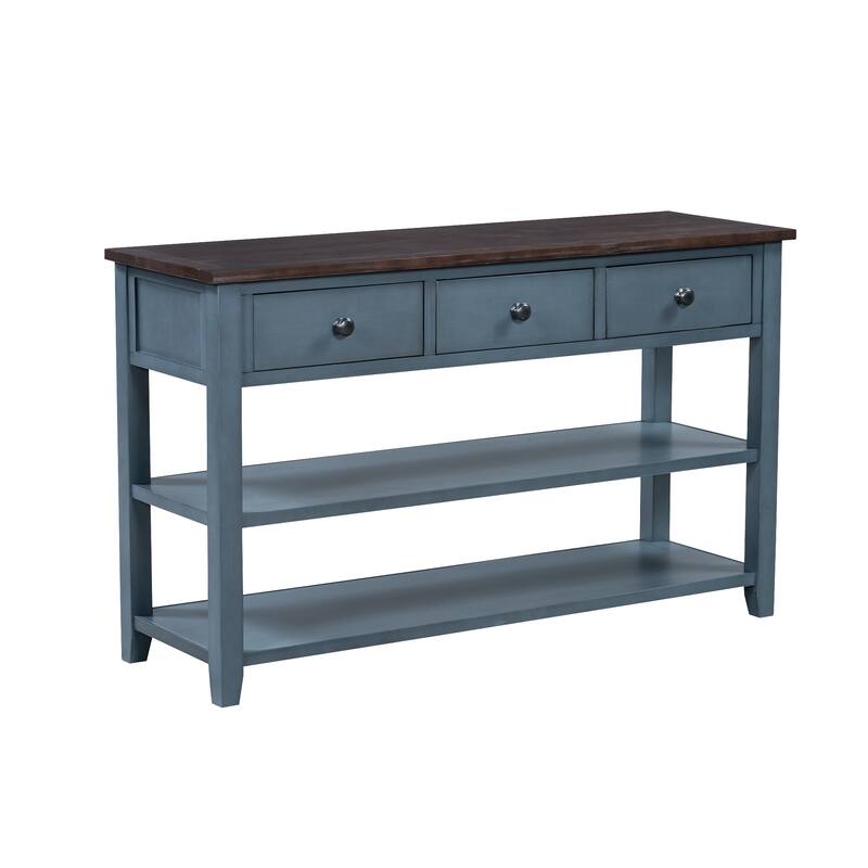 Console Table with Two Open Shelves