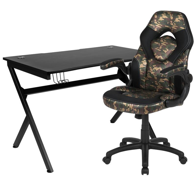 Gaming Desk Bundle - Cup/Headphone Holders, Wire Management