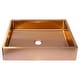 preview thumbnail 1 of 9, Rectangular Stainless Steel Sink with Rim in Rose Gold with Drain