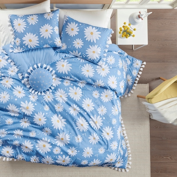 blue pattern quilt cover