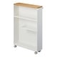 preview thumbnail 2 of 8, Yamazaki Home Rolling Storage Cart, Steel, Minimal Assembly - L 18.7 x W 5.12 x H 26.97 inches