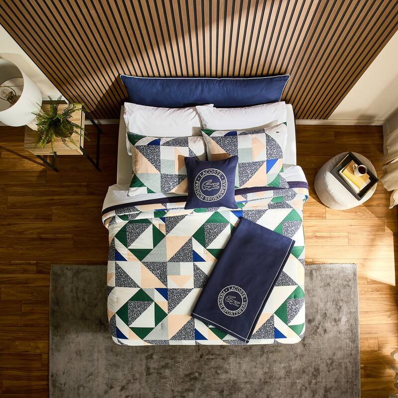 Lacoste Signature Cotton 3-Piece Comforter Set