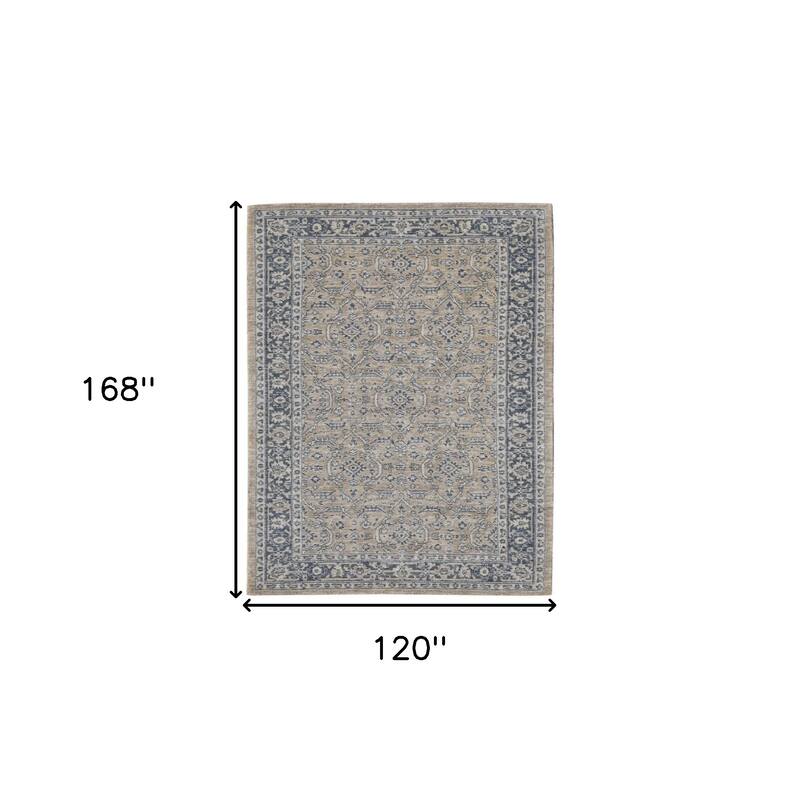 HomeRoots Medallion Traditional Rectangle Area Rug