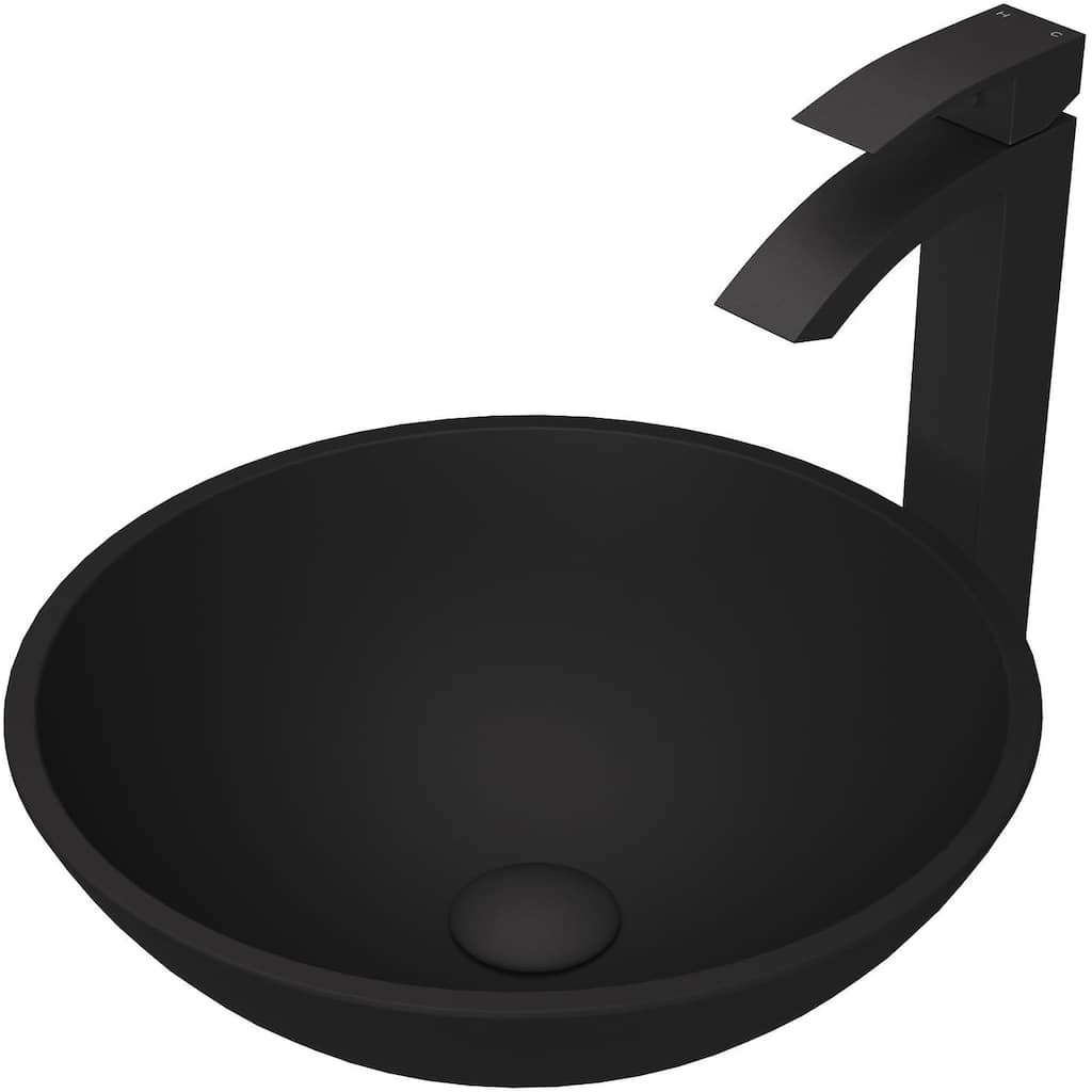 Vigo Cavalli 15" Vessel Bathroom Sink with 1.2 GPM Deck Mounted